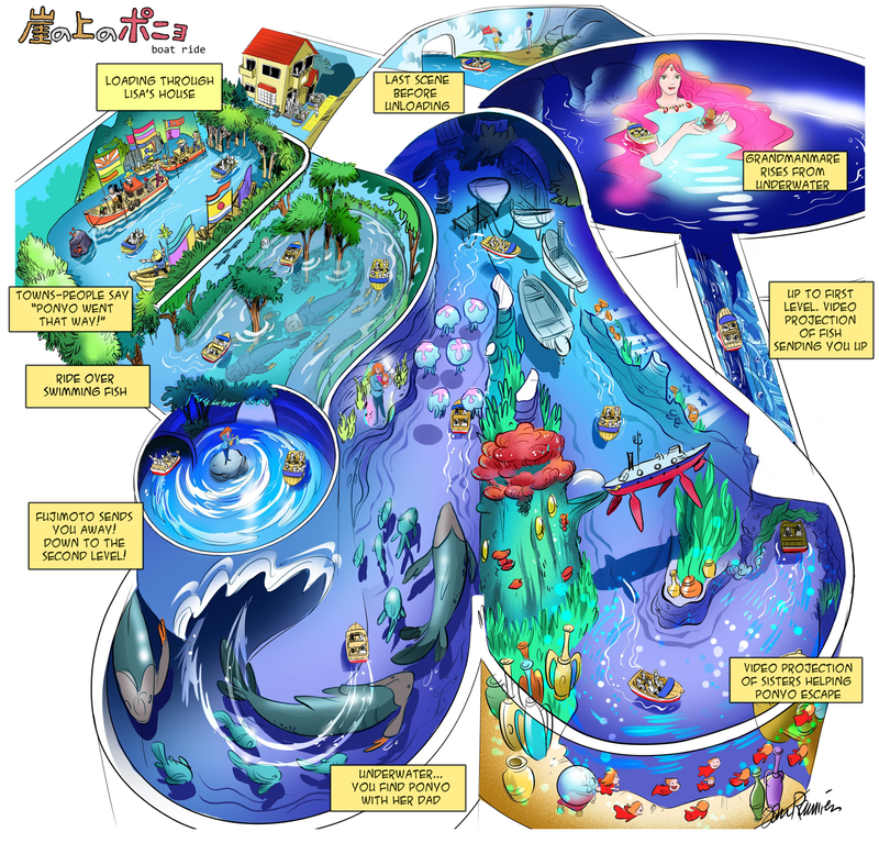 Illustration for article titled Disney Theme Park Designer Imagines Terrific Studio Ghibli Rides